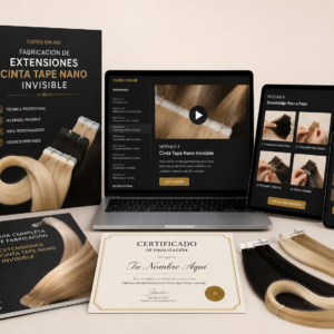 Curso fabricación de extensiones cinta tape nano invisible Online!!!!!
