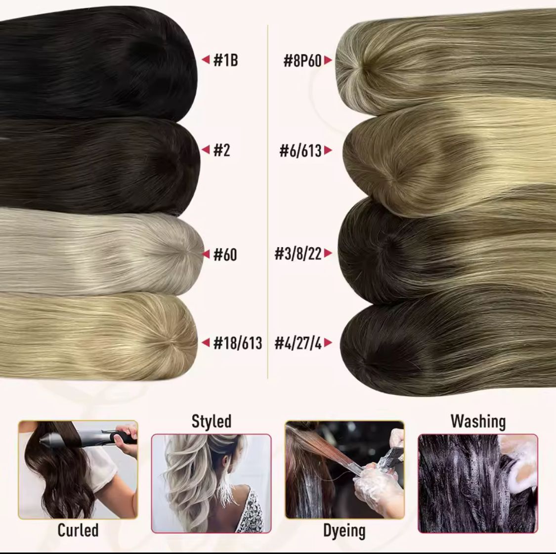 Tupe Base 13x13 para Mujer - 50 cm de Largo - Imagen 3