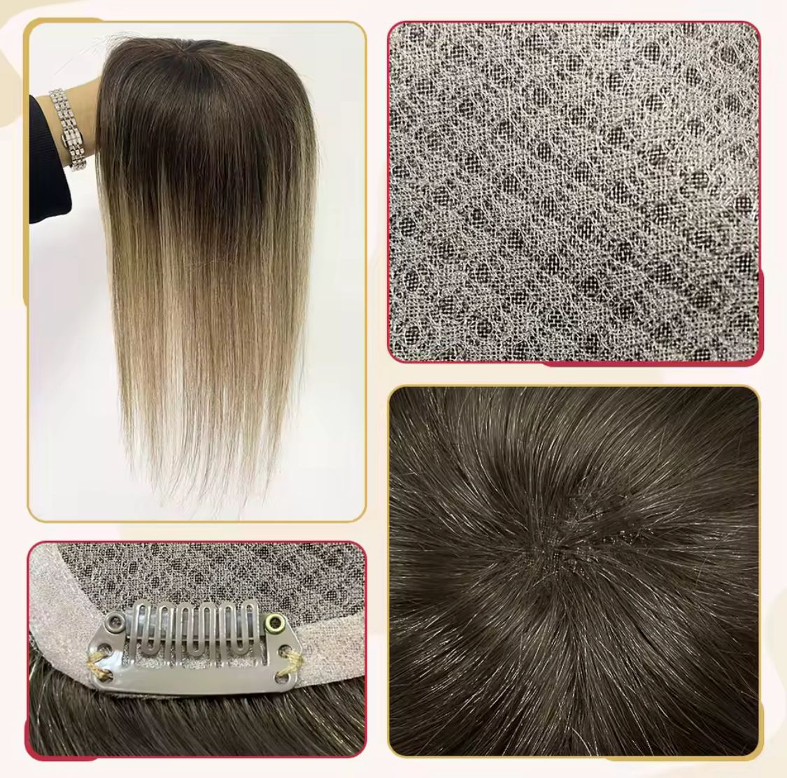 Tupe Base 13x13 para Mujer - 50 cm de Largo - Imagen 4