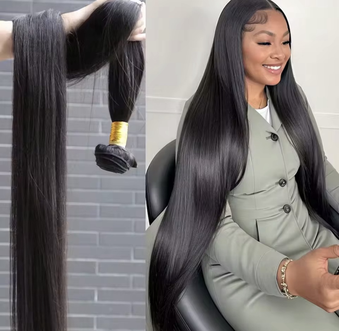 Mechones de cabello liso Yaki ligero, 3 piezas, extensiones de cabello humano liso y rizado, extensiones de cabello humano vietnamita crudo 20-30 pulgadas . - Imagen 4