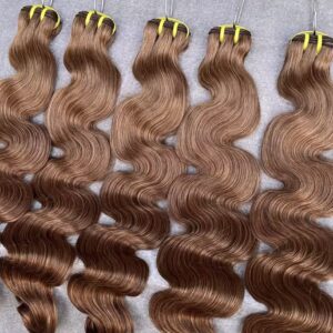 3 paquetes de cabello humano vietnamita 100% natural, color marrón oscuro, con ondas corporales, extensiones de cabello virgen de 20-30 pulgadas para mujer, doble trama .