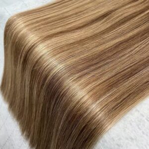 Extensiones de cabello humano vietnamita , virgen 100% natural, color marrón, con mechas rectas ombre P4/27, grado 16A, para mujeres , 3 paquetes