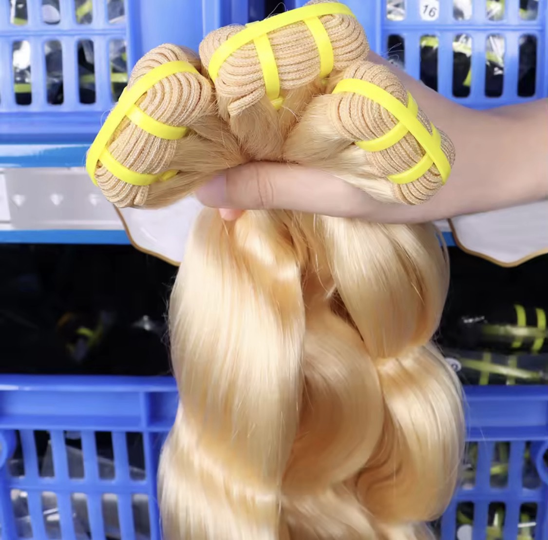 Extensiones de cabello humano vietnamita,100% crudo ondulado de color rubio 613, extensiones de cabello tejido de 20-30 pulgadas para mujeres, 3 paquetes .
