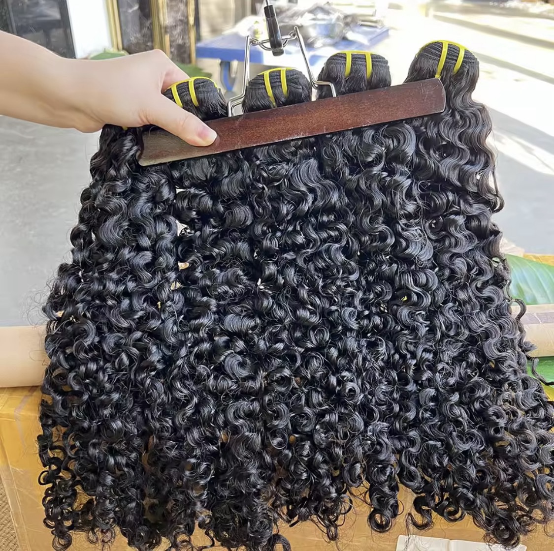 Extensiones de cabello humano vietnamita ondulado con agua, mechones de ondas profundas rizadas, cabello humano negro Natural, cabello Remy 100% cabello humano Natural 15A , 3 paquetes - Imagen 4