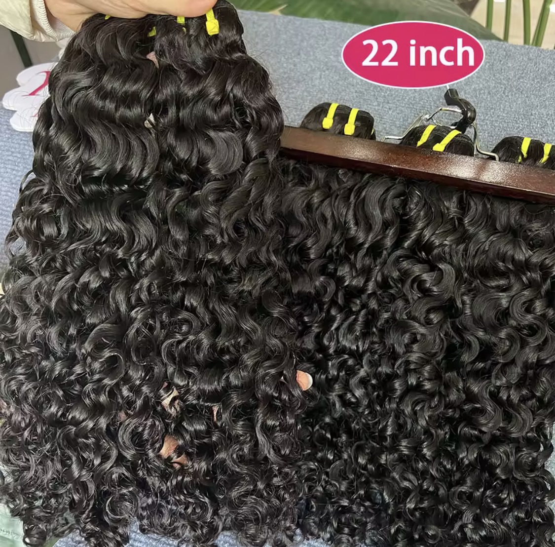 Extensiones de cabello humano vietnamita ondulado con agua, mechones de ondas profundas rizadas, cabello humano negro Natural, cabello Remy 100% cabello humano Natural 15A , 3 paquetes - Imagen 2