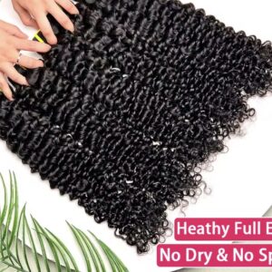 Extensiones de cabello humano vietnamita rizado profundo de doble estiramiento, cabello rizado, tejido birmano, Tissage crudo sin procesar, extensiones de cabello virgen de extremo grueso , 3 paquetes