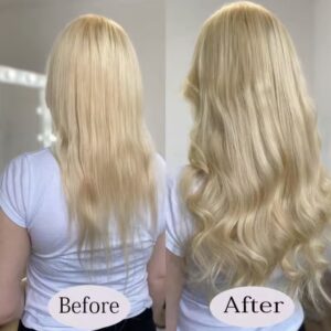 Cinta tape  en extensiones de cabello humano, cabello vietnamita sedoso rubio platino, cinta Invisible de doble cara 12A, cabello virgen , 100gr