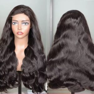 Peluca cabello ondulado . 200densidad súper doble dibujado onda del cuerpo HD encaje pelucas de cabello humano Vietnam 13x4 peluca con cierre de encaje.